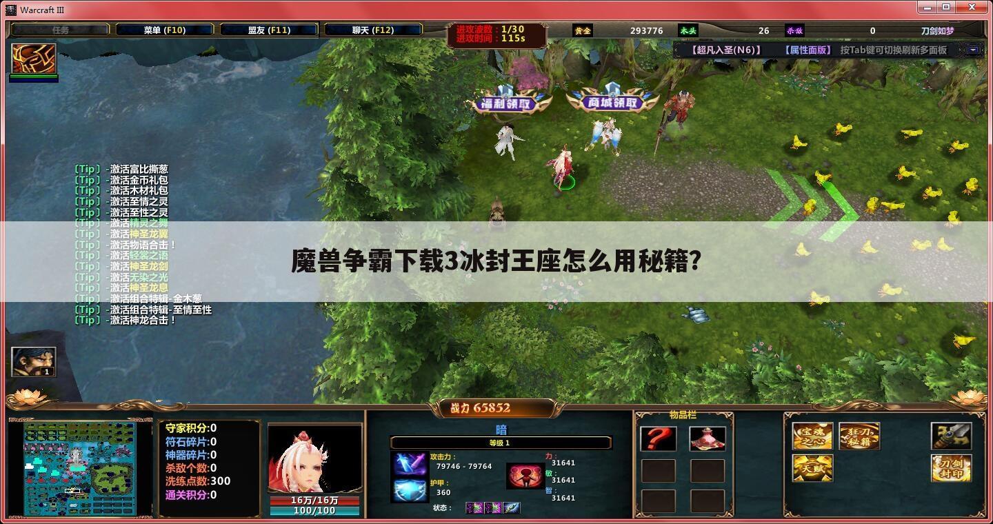 魔兽争霸下载3冰封王座怎么用秘籍？