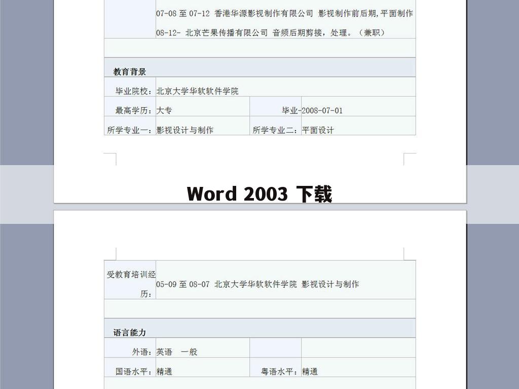 Word 2003 下载