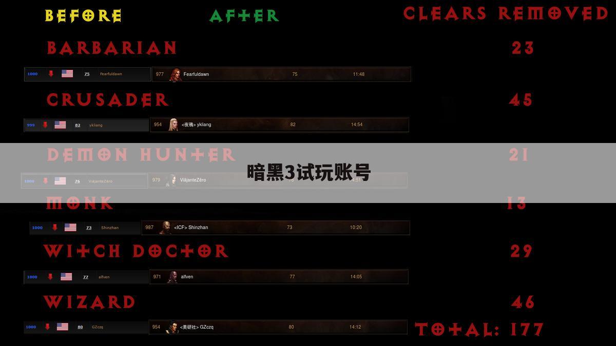 暗黑3试玩账号