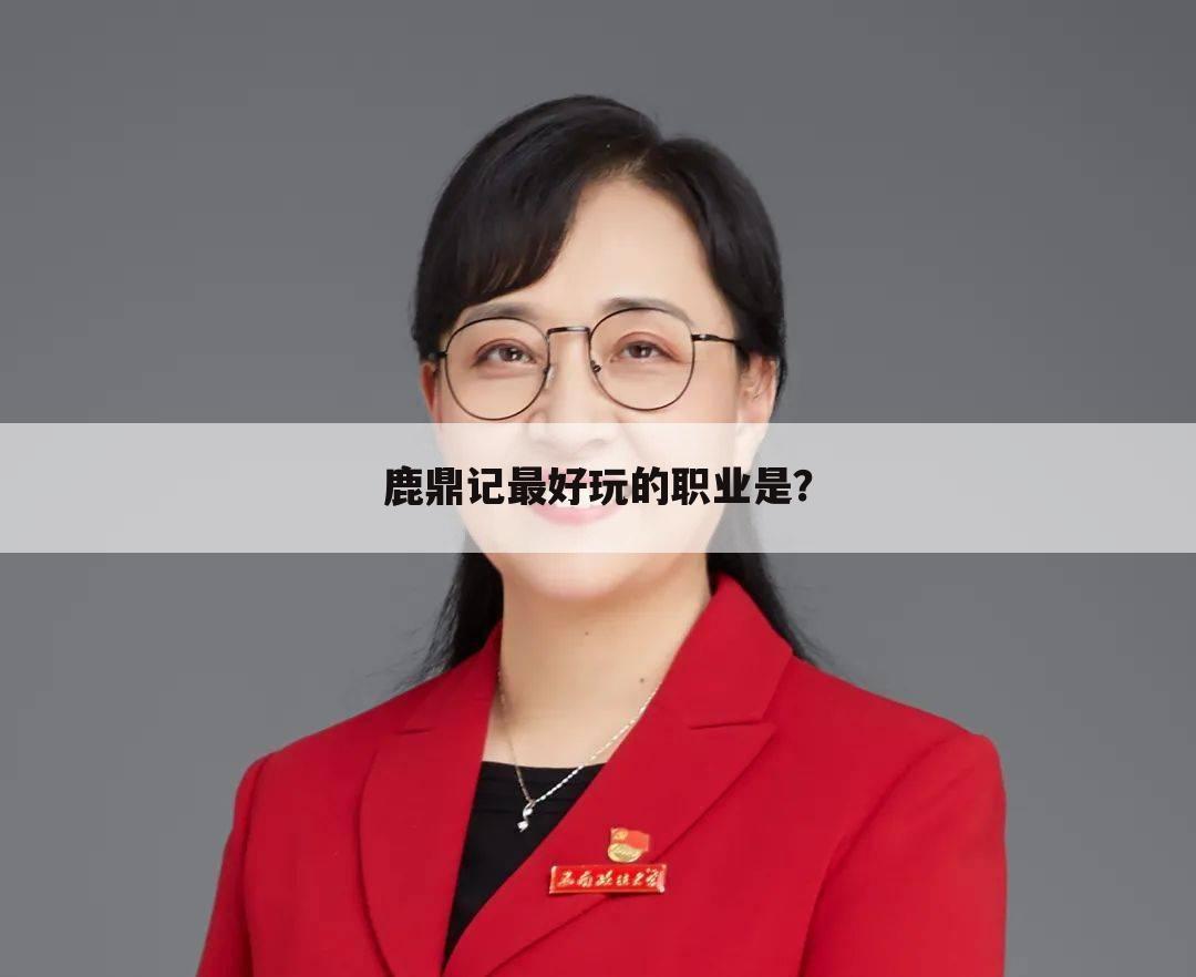 鹿鼎记最好玩的职业是？
