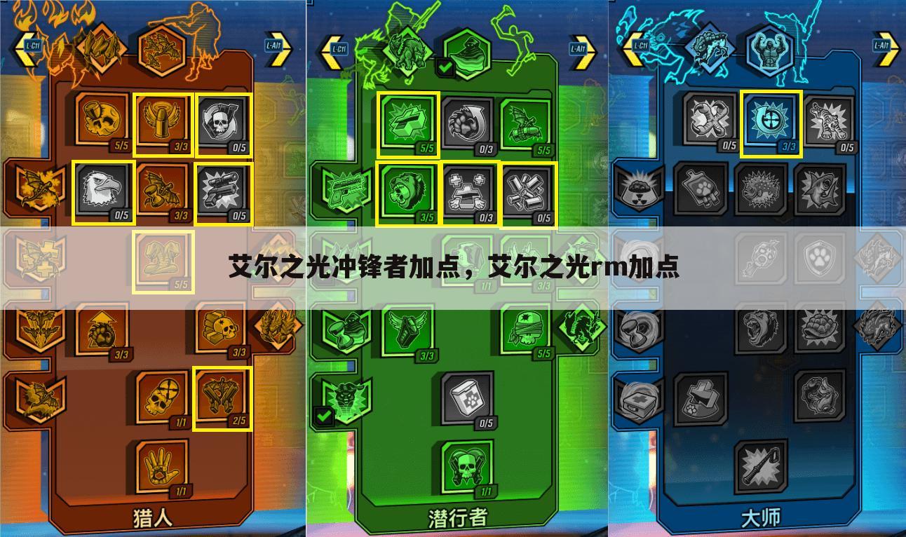 艾尔之光冲锋者加点，艾尔之光rm加点