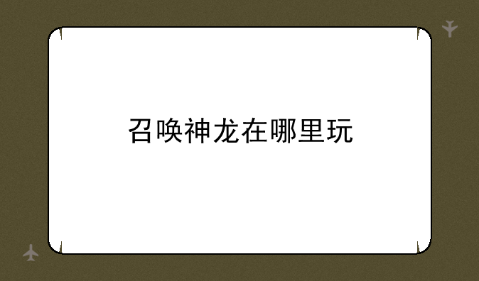 召唤神龙在哪里玩