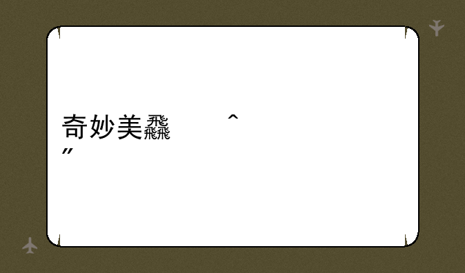 奇妙美食日记游戏