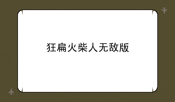 狂扁火柴人无敌版