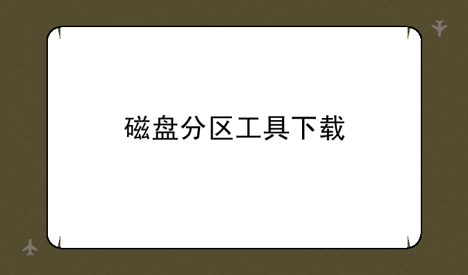 磁盘分区工具下载