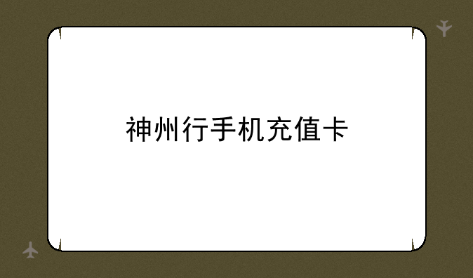 神州行手机充值卡