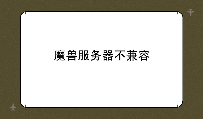 魔兽服务器不兼容
