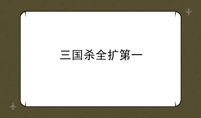 三国杀全扩第一