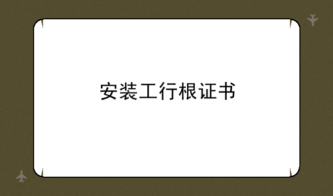 安装工行根证书