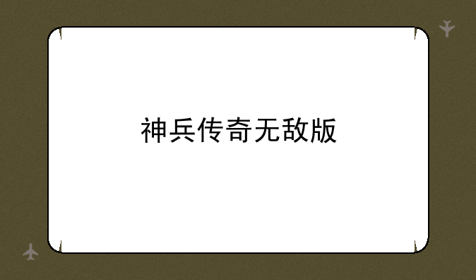 神兵传奇无敌版