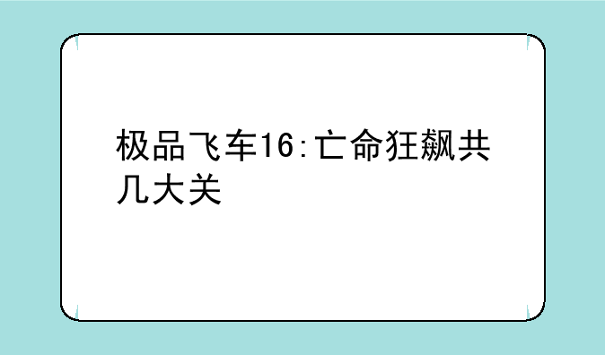 极品飞车16:亡命狂飙共几大关