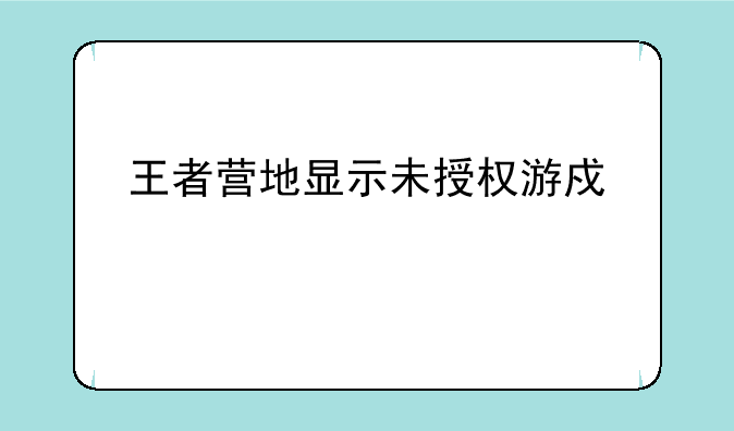 王者营地显示未授权游戏信息