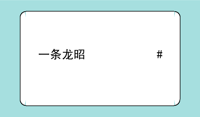 一条龙是什么牌型？