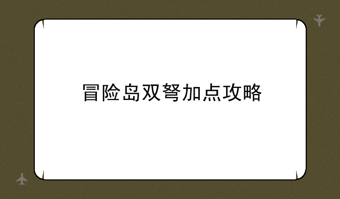 冒险岛双弩加点攻略