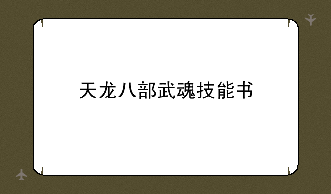 天龙八部武魂技能书