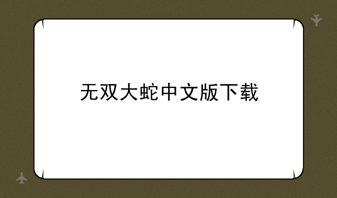 无双大蛇中文版下载