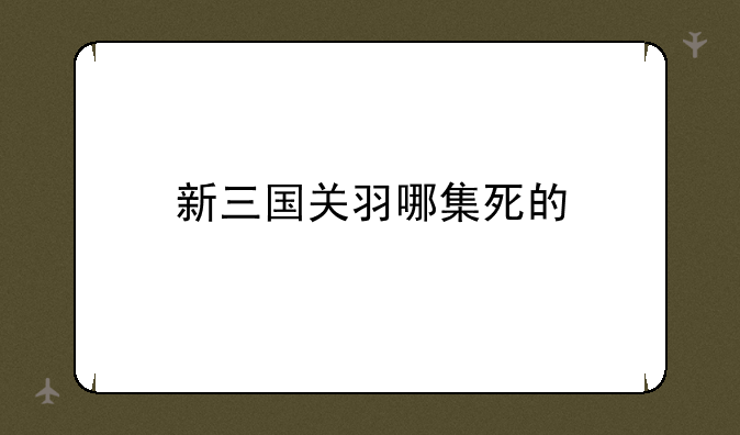 新三国关羽哪集死的