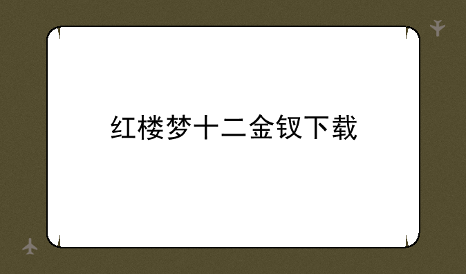 红楼梦十二金钗下载