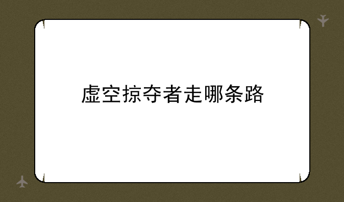 虚空掠夺者走哪条路
