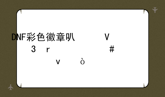 DNF彩色徽章可以镶嵌在什么装备上面？