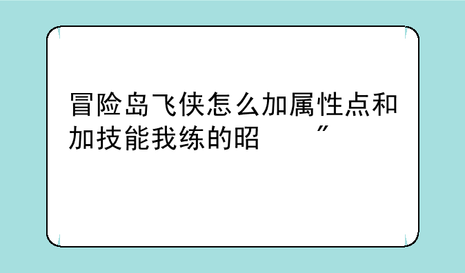 冒险岛飞侠怎么加属性点和加技能我练的是刀飞