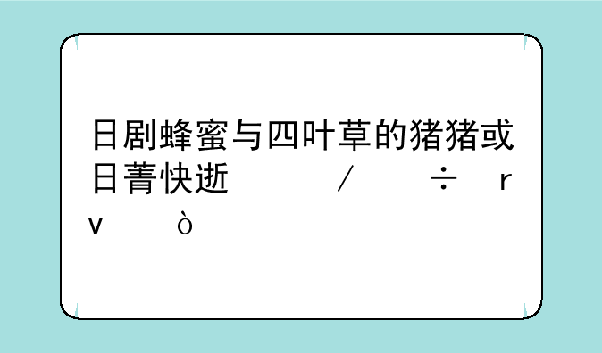 日剧蜂蜜与四叶草的猪猪或日菁快速下载地址？