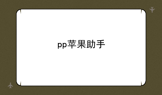 pp苹果助手