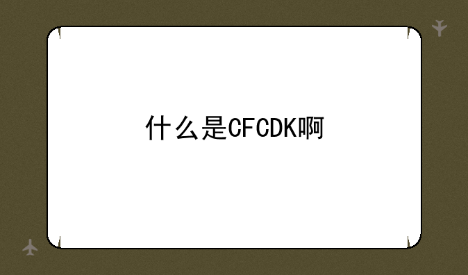 什么是CFCDK啊