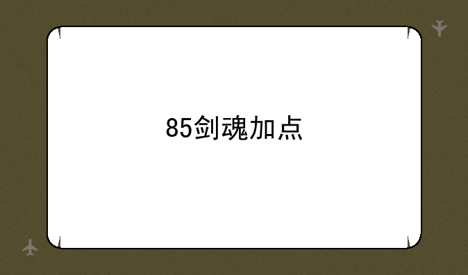 85剑魂加点